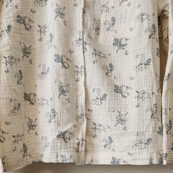 NWOT - American Eagle Outfitters Cotton Gauze Pajama Set - M - Picture 4 of 8